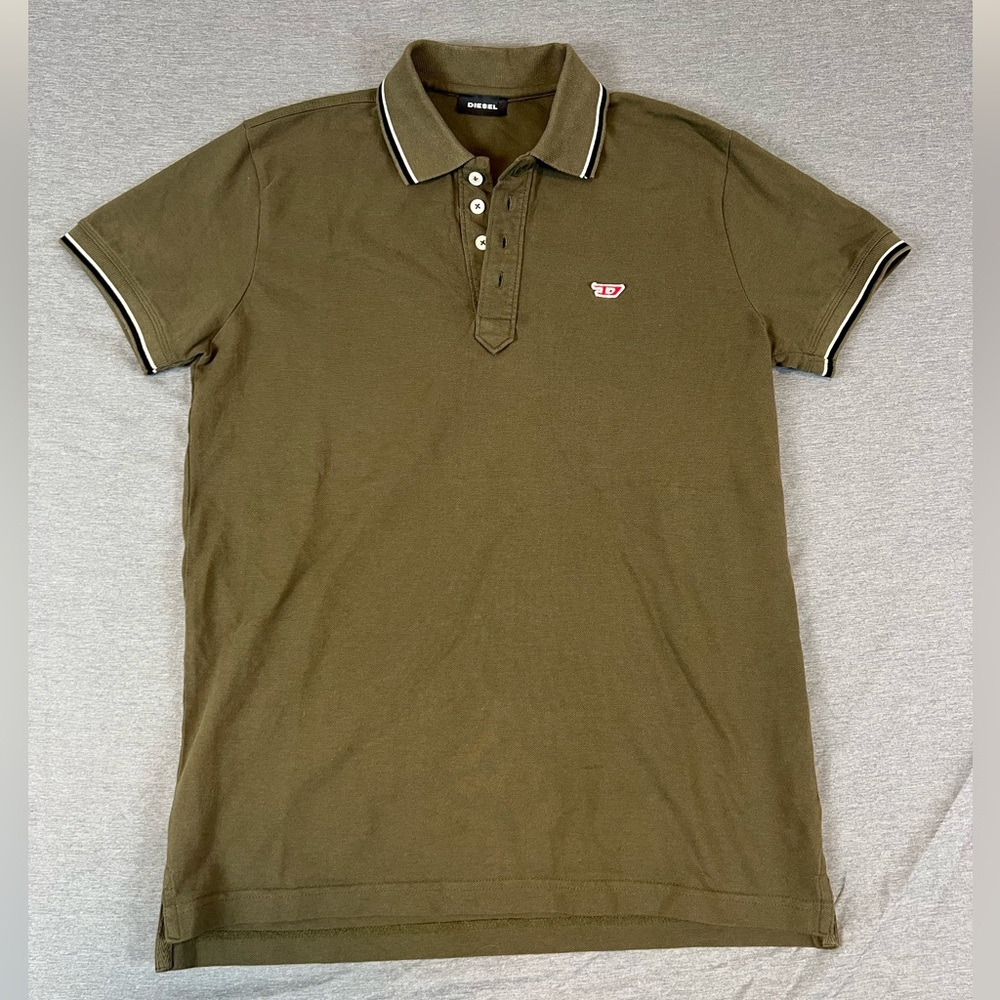 Diesel Green Polo Shirt with Classic Design